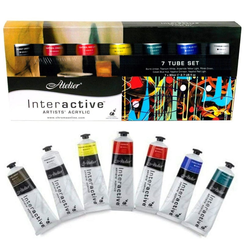 Chroma Atelier Interactive Acryl 80ml 7-Tubes - Image 1
